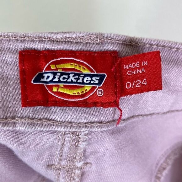 Dickies Lavender Purple High Rise Cuffed Denim Shorts - Picture 4 of 4